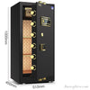 BAS100CM-3 Basec Luxury Fireproof Safe Box With, Fingerprint, Password and Manual Key Unlock