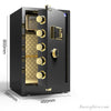 BAS80CM-3 Basec Luxury Fireproof Safe Box With, Fingerprint, Password and Manual Key Unlock