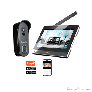 Basec BAS92DP Wireless Tuya Door Phone + APP – HD Camera, Two-Way Audio and Motion Detection.