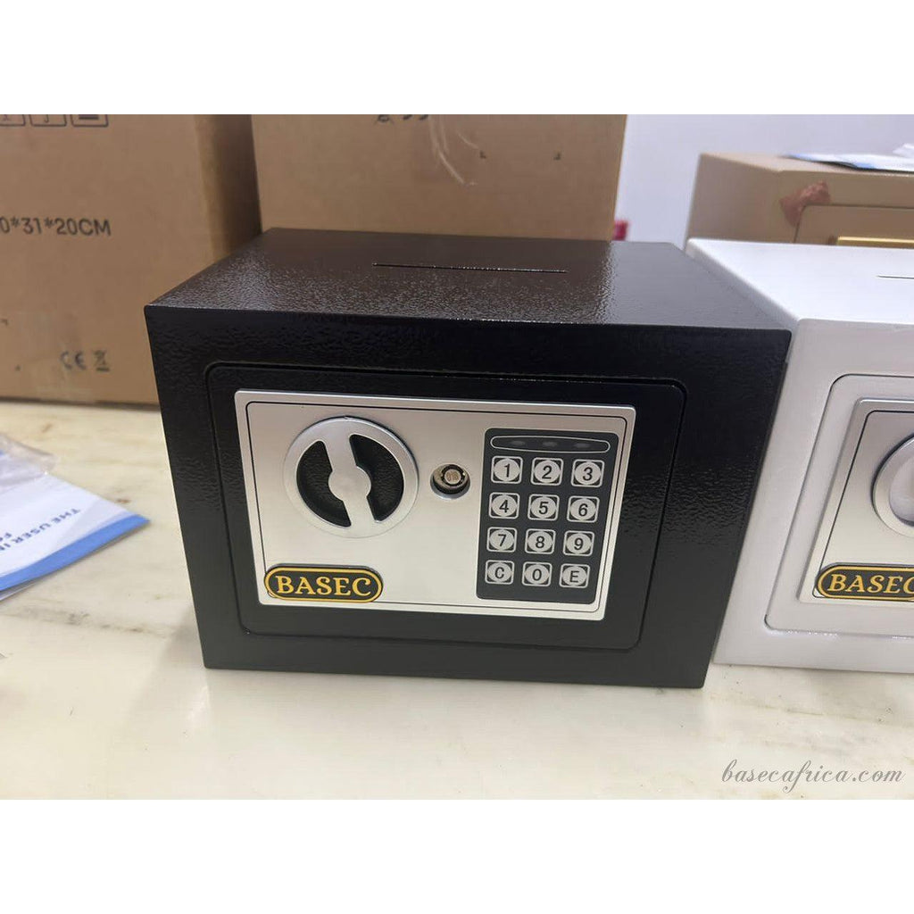 BAS017SB-2 Basec Luxury Mini Fireproof Safe Box With Password and Key Unlock.