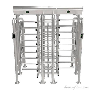 Basec BAS-IFHT01DL Industrial Heavy-Duty Double Lane Full Height Turnstile Gate