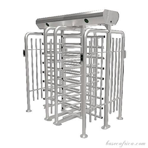 Basec BAS-IFHT01DL Industrial Heavy-Duty Double Lane Full Height Turnstile Gate