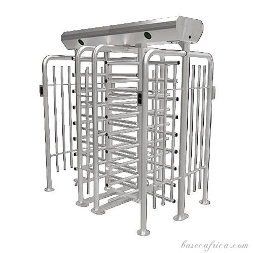 Basec BAS-IFHT01DL Industrial Heavy-Duty Double Lane Full Height Turnstile Gate