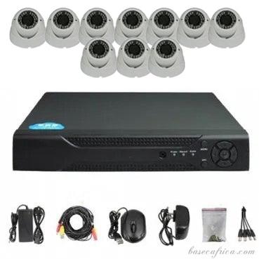 10PCS 5MP Hybrid Indoor Camera Surveillance Kit - Complete Setup with DVR, Storage, and Accessories