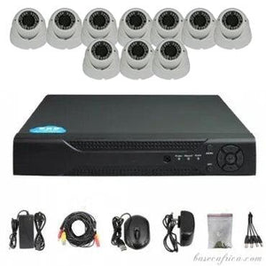 10PCS 5MP Hybrid Indoor Camera Surveillance Kit - Complete Setup with DVR, Storage, and Accessories