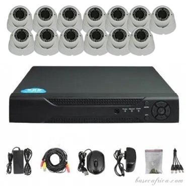 13PCS 5MP Hybrid Indoor Camera Surveillance Kit - Complete Setup with DVR, Storage, and Accessories