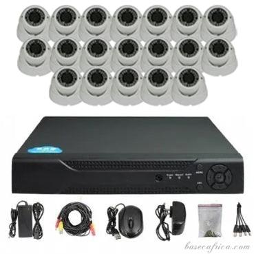 19PCS 5MP Hybrid Indoor Camera Surveillance Kit - Complete Setup with DVR, Storage, and Accessories