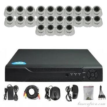 24PCS 5MP Hybrid Indoor Camera Surveillance Kit - Complete Setup with DVR, Storage, and Accessories