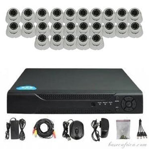 25PCS 5MP Hybrid Indoor Camera Surveillance Kit - Complete Setup with DVR, Storage, and Accessories