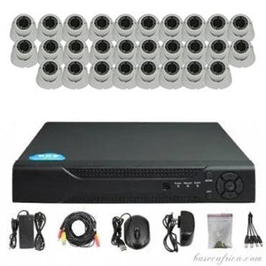 28PCS 5MP Hybrid Indoor Camera Surveillance Kit - Complete Setup with DVR, Storage, and Accessories