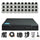 30 PCS 5MP Hybrid Indoor Camera Surveillance Kit - Complete Setup with DVR, Storage, and Accessories