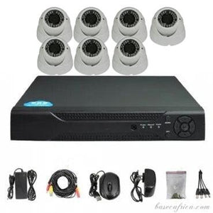 7PCS 5MP Hybrid Indoor Camera Surveillance Kit - Complete Setup with DVR, Storage, and Accessories
