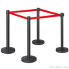 Basec BAS-SPB Black Stainless Steel Stanchion –Isolated, 4Poles