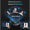 Basec BAS122 Smart Lock Key with Facial Recognition, Camera, Fingerprint, Card, Password, OTP, DoorBell, Mobile App, Keys Etc
