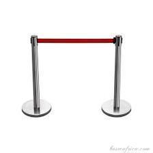 Basec BAS-SPS Silver Stainless Steel Stanchion –Isolated, 2Poles