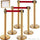 Basec BAS-SPG Gold Stainless Steel Stanchion –Isolated, 2Poles