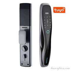 Basec BAS127 Smart Lock With Biometrics, Fingerprint, Access Card, Password, Doorbell, Tuya App and Manual Keys