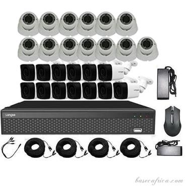 14 PCS 5MP Hybrid Indoor/Outdoor Camera Surveillance Kit - Complete Setup with DVR, Storage, and Accessories
