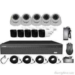 10-Camera 2MP Hikvision Surveillance System (5 Indoor + 5 Outdoor Cameras)