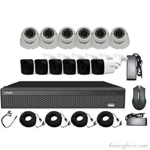 12-Camera 2MP Hikvision CCTV System (6 Indoor + 6 Outdoor Cameras)