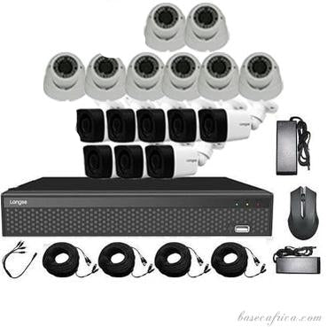 8 PCS 5MP Hybrid Indoor/Outdoor Camera Surveillance Kit - Complete Setup with DVR, Storage, and Accessories