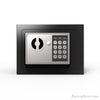 BAS17CM-2 Basec Luxury Mini Fireproof Safe Box With Password and Manual Key Unlock