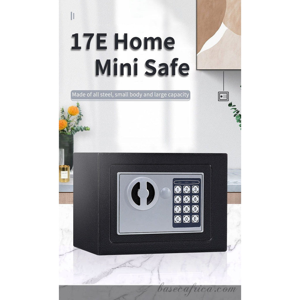 BAS017SB-2 Basec Luxury Mini Fireproof Safe Box With Password and Key Unlock.