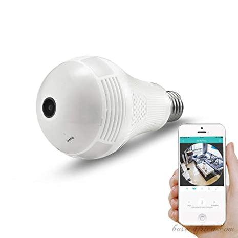 Wi-fi Panoramic CCTV Spy Hidden Camera Bulb
