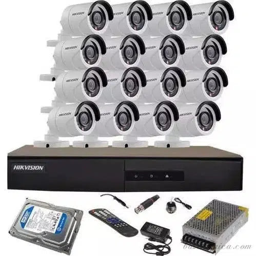 16-Camera 2MP Hikvision CCTV Surveillance System (Outdoor Only)