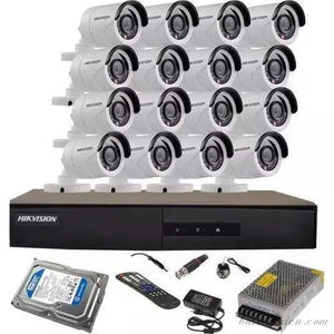16-Camera 2MP Hikvision CCTV Surveillance System (Outdoor Only)