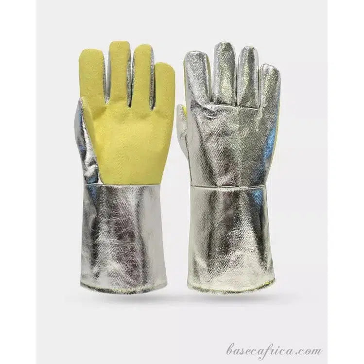 Aluminized Welding Safety Gloves High Temperature Welder Gloves Heat Resistant Aluminized Glove