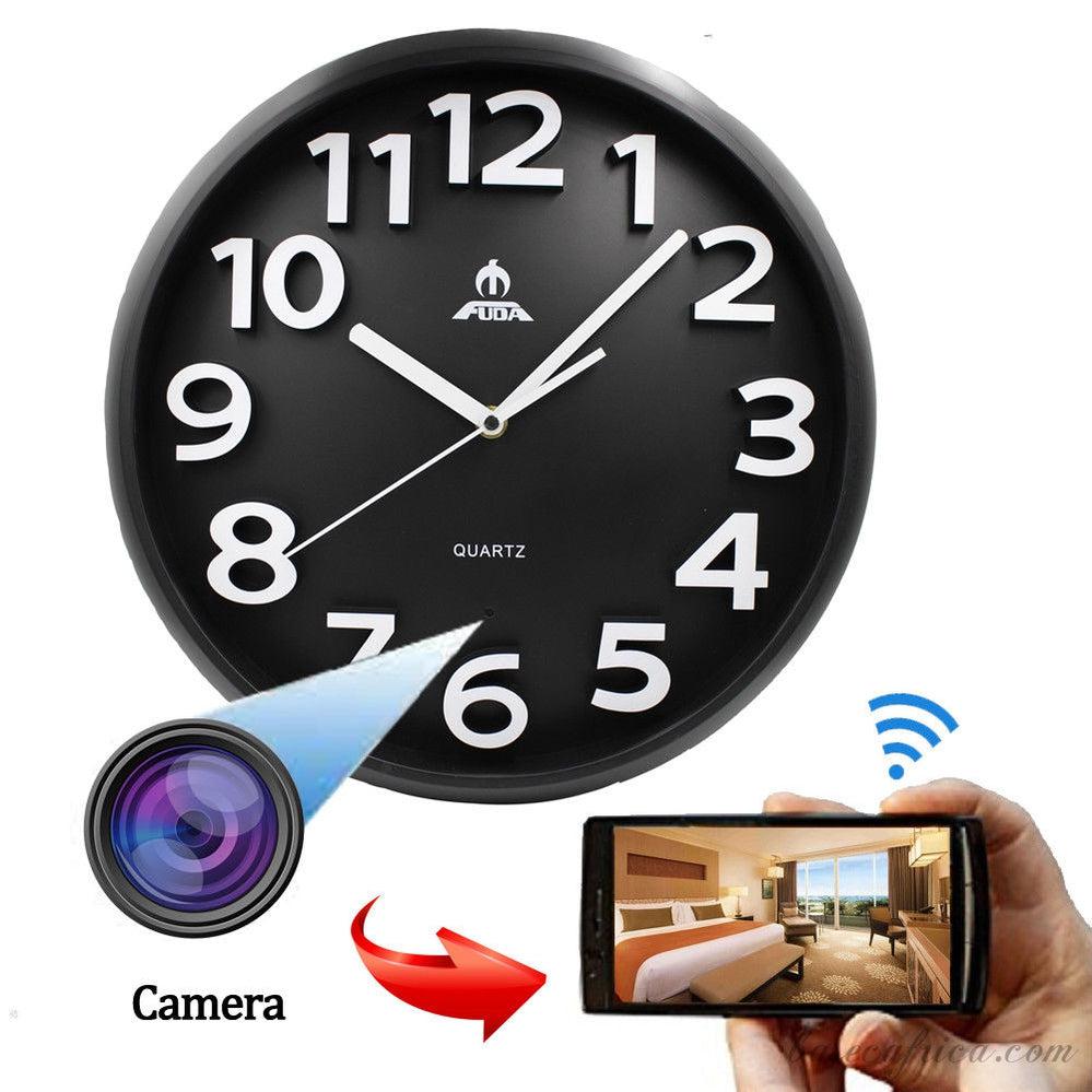 Hidden Spy Camera Wi-Fi Wall Clock