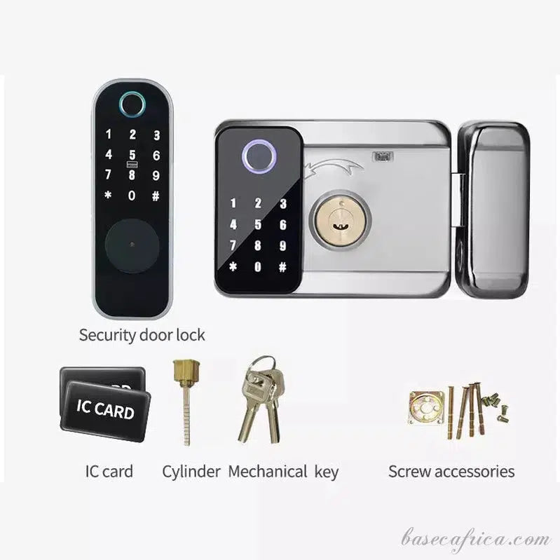 BAS152 Wifi, Remote Control, Double Sided, Waterproof, Fingerprint, Key, Card, Smart Lock