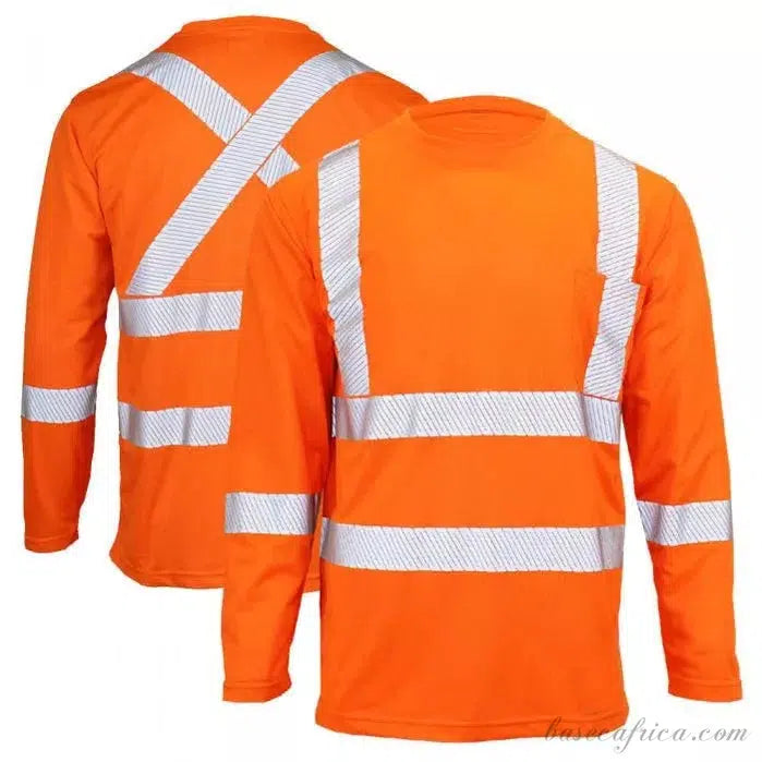 Breathable Construction Long Sleeve Pullover High Visibility Reflective Shirt