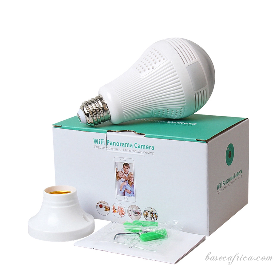 Wi-fi Panoramic CCTV Spy Hidden Camera Bulb – Basec Africa