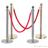 Stainless Steel Stanchion Rope Queue Pole Stand Velvet Rope Barrier